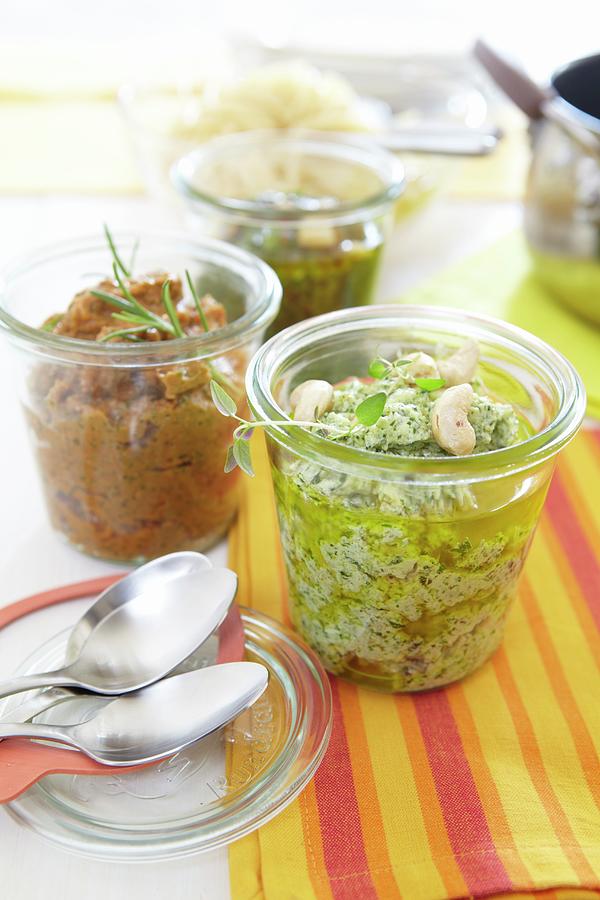 Three Types Of Pesto Photograph by Kirchherr, Jo - Pixels