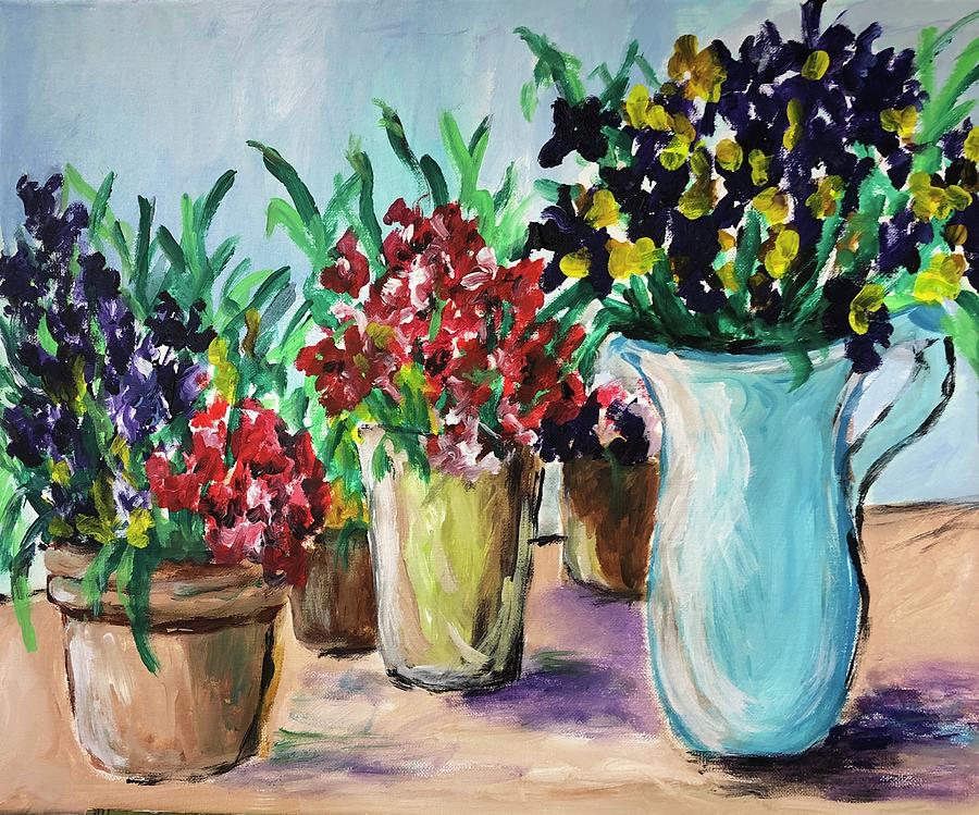 Three Vases Painting by Rita Steffen - Fine Art America