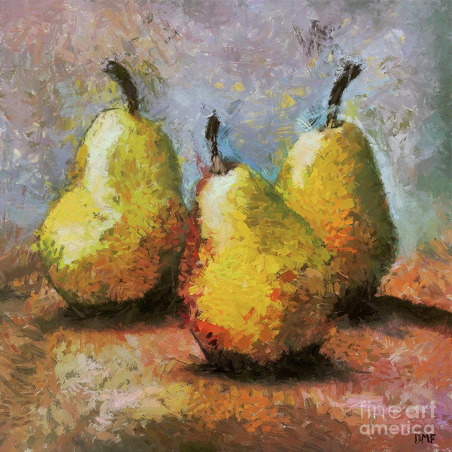 Three Williams Pears Painting by Dragica Micki Fortuna