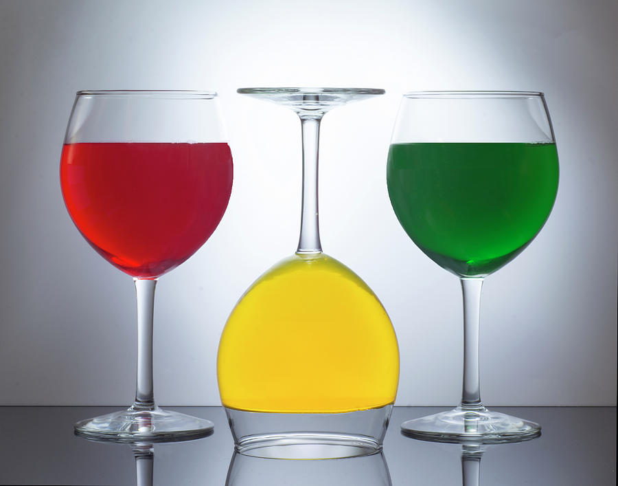 Three Wine Glasses Photograph by Eleanor Bortnick