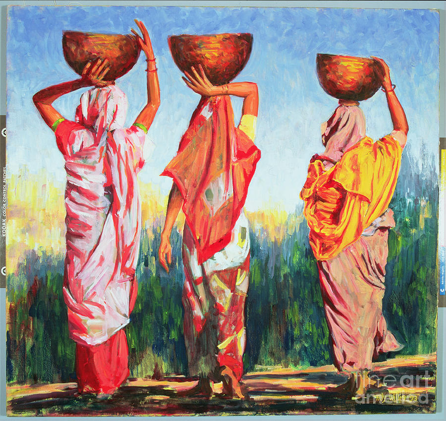 Vase Painting - Three Women, 1993 by Tilly Willis