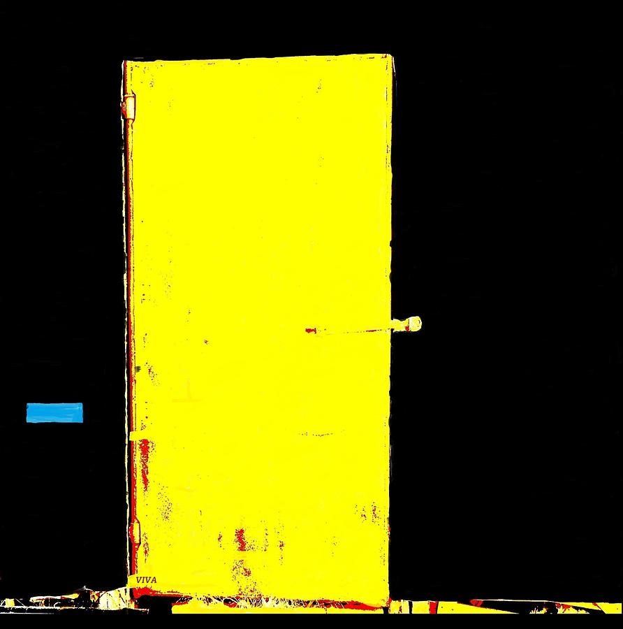 THRESHOLD - Yellow Door                    Mixed Media by VIVA Anderson