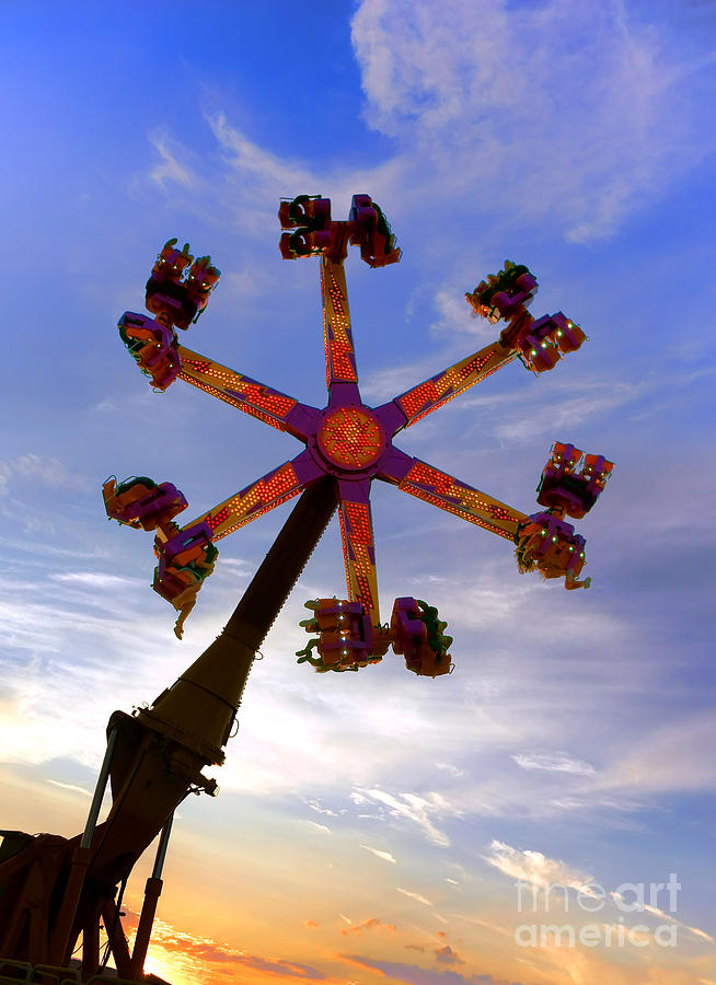 Sunset Photograph - Thrill Ride by Olivier Le Queinec