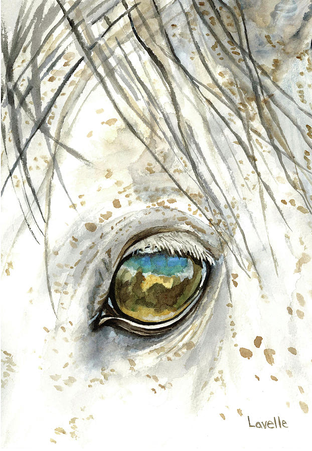 Horse Painting - Through His Eyes by Kimberly Lavelle