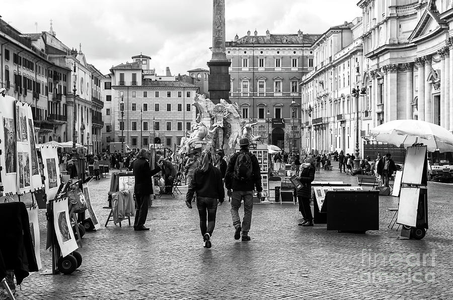 Through Piazza Navona in Rome Photograph by John Rizzuto
