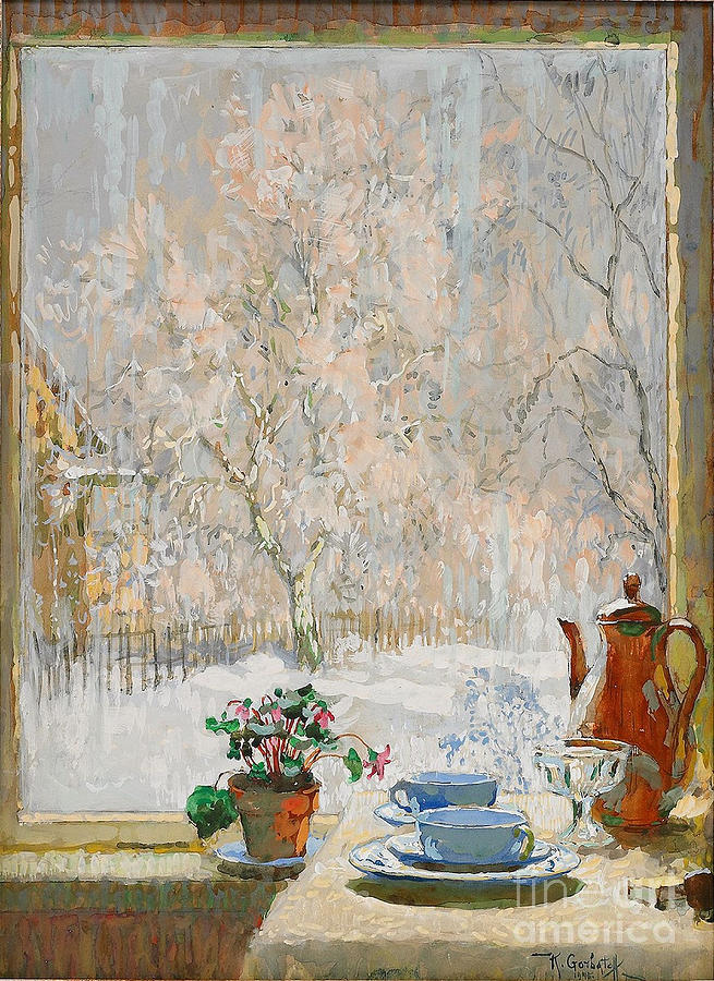 Through The Window In Winter, 1945 Drawing by Heritage Images