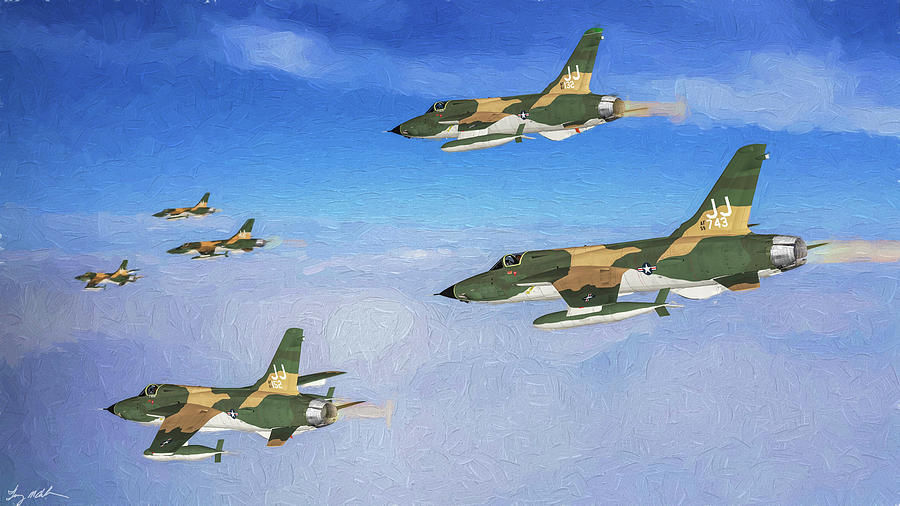 Thud Rolling Thunder Vietnam - Oil Digital Art by Tommy Anderson