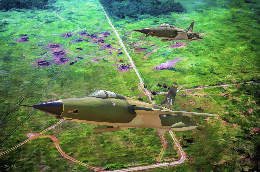 Thuds over Vietnam - Oil Digital Art by Tommy Anderson