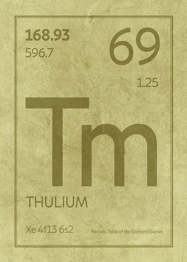 Thulium Mixed Media - Thulium Element Symbol Periodic Table Series 069 by Design Turnpike