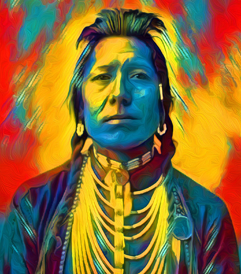 Thunder Cloud, Blackfeet Leader Digital Art by Ernest Smith - Fine Art ...