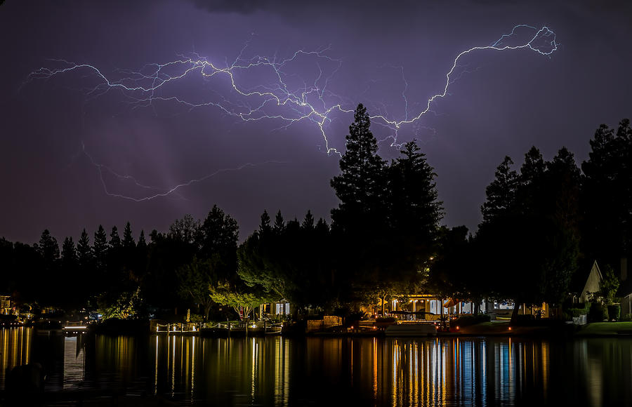 Thunder Night Photograph by Ning Lin