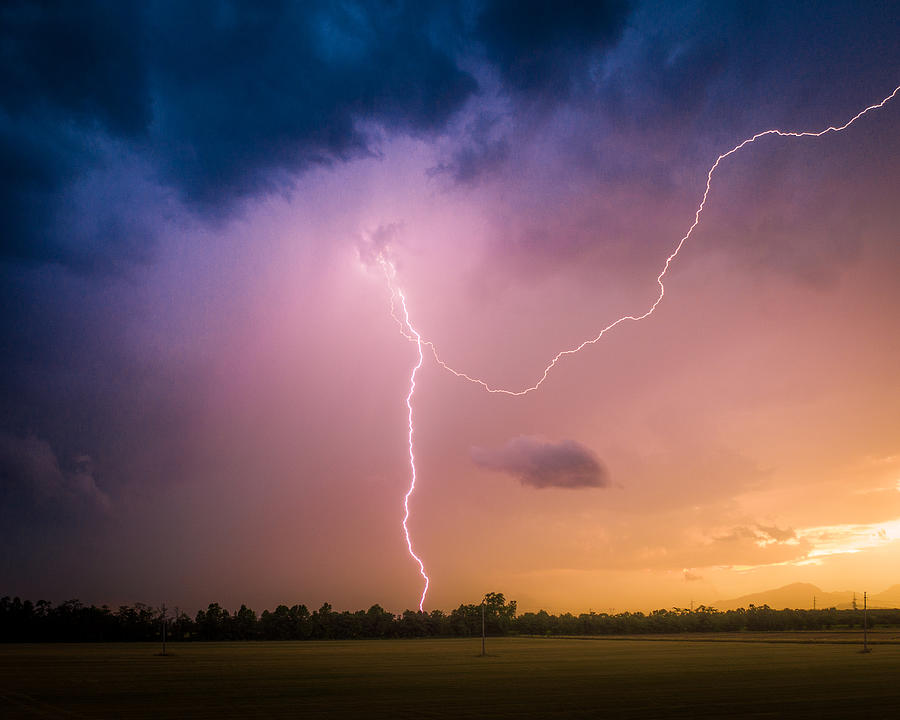 Sunset Photograph - Thunder by Paolo Gelmini