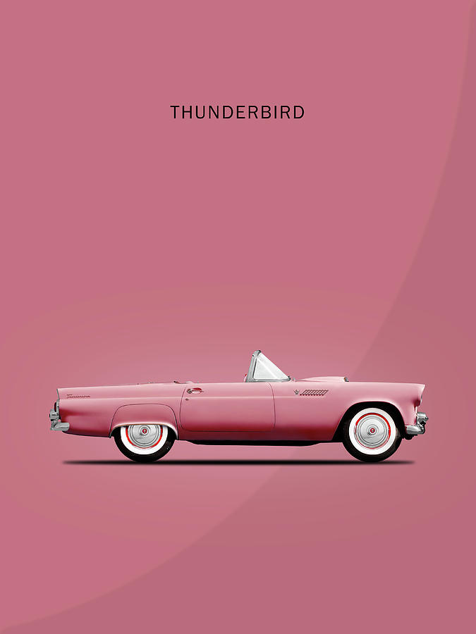 Car Photograph - Thunderbird Pink by Mark Rogan