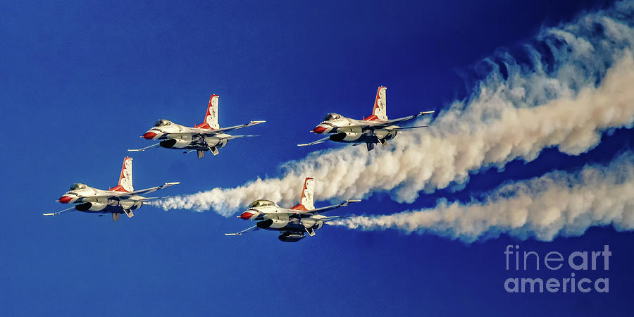 Thunderbirds Approaching  Photograph by Nick Zelinsky Jr