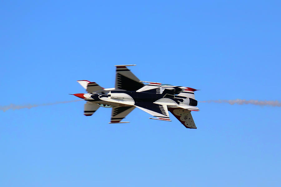 Thunderbirds Opposing Pass - Air Force - Air Show Photograph by Jason Politte