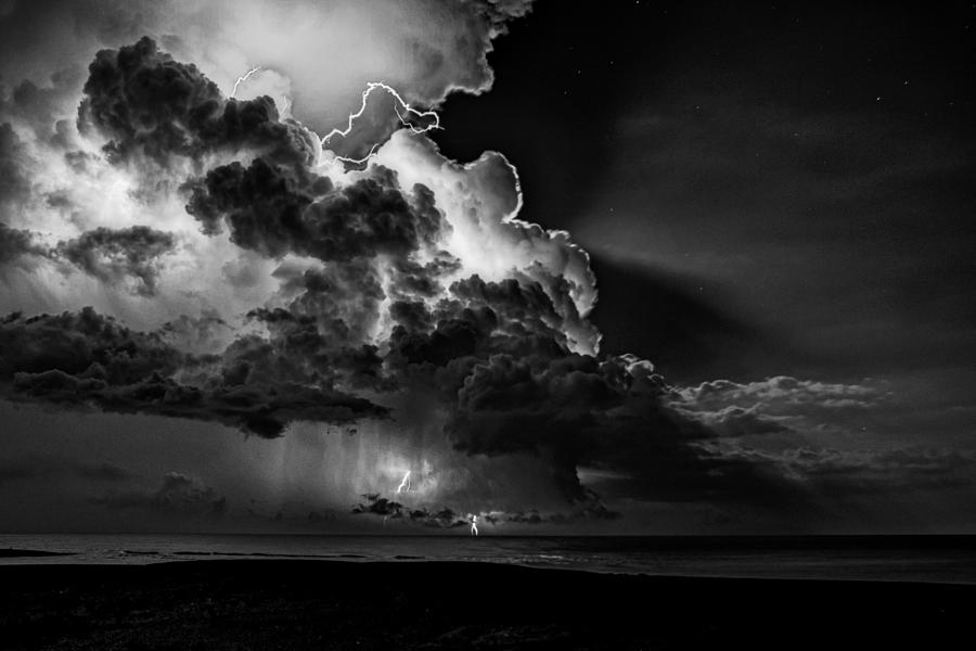 Thundercloud And Moonlight Photograph by Takafumi Yamashita