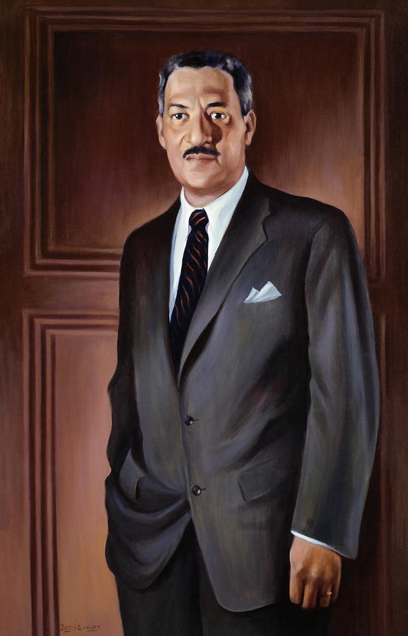 Portrait Painting - Thurgood Marshall Painting - Betsy Graves Reyneau by War Is Hell Store