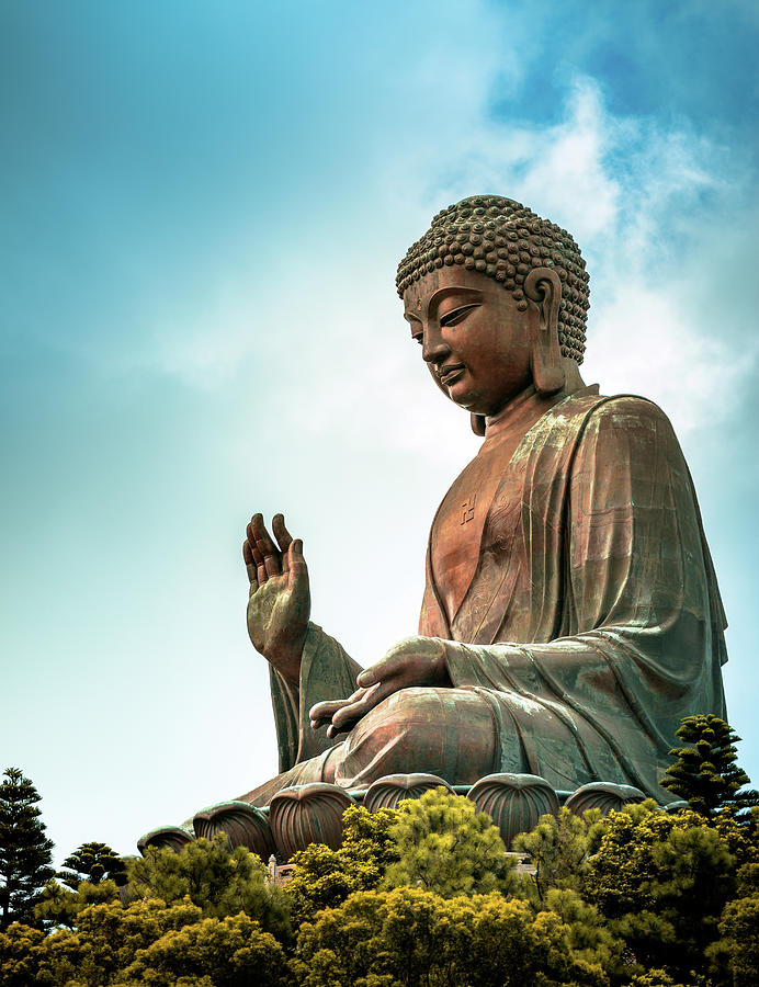 Tian Tan Buddha Photograph by Pornpisanu Poomdee