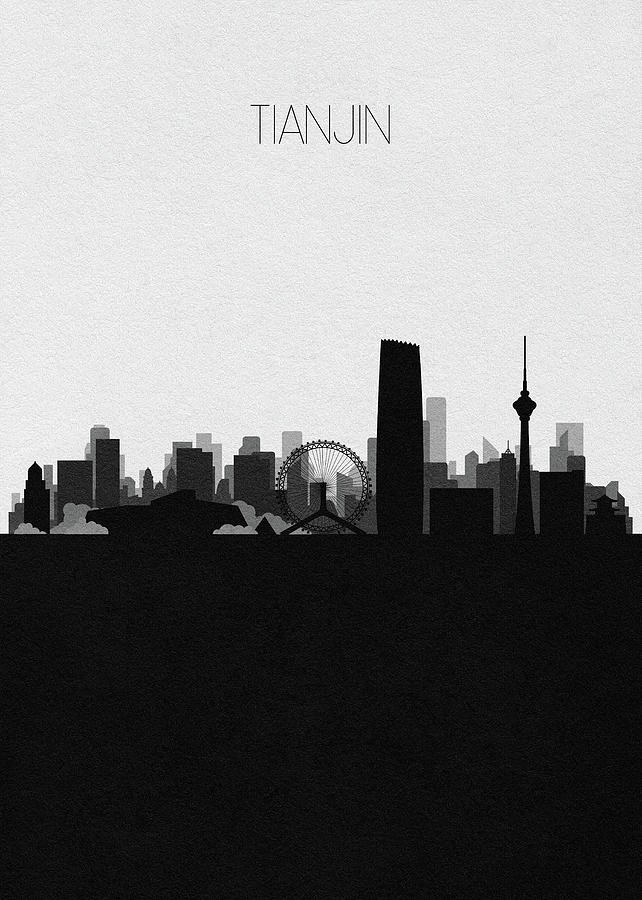 Tianjin Cityscape Art Digital Art by Inspirowl Design