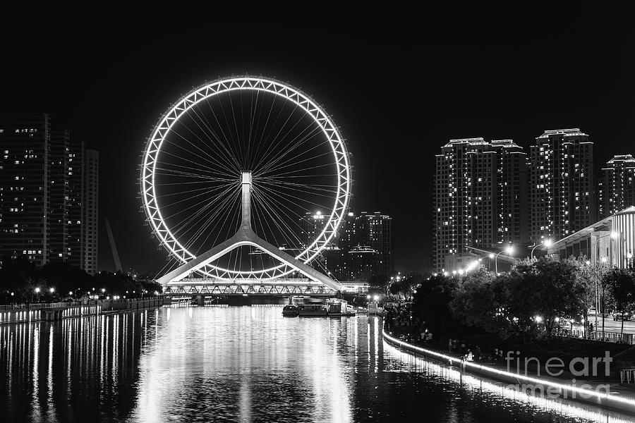 Tianjin Eye Ferris Wheel Photograph by Iryna Liveoak