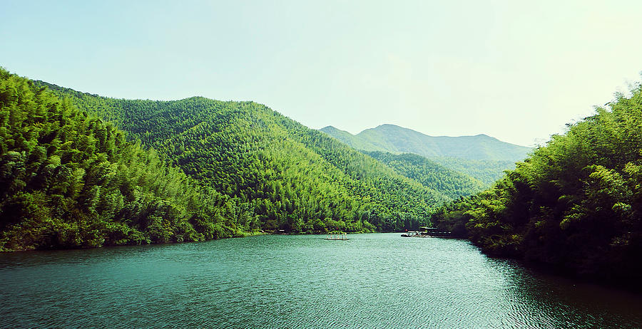 Lake Digital Art - Tianmu Mountain by Charles Quiles Lake Digital Art - Tianmu Mountain by Charles Quiles
