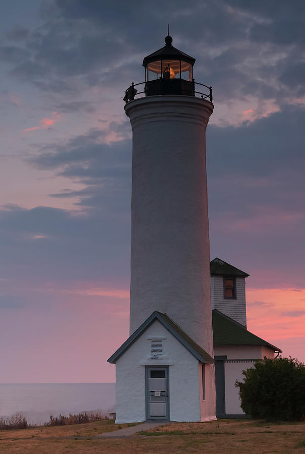 Sunset Photograph - Tibbetts Lighthouse At Dusk #1 by Anthony Paladino