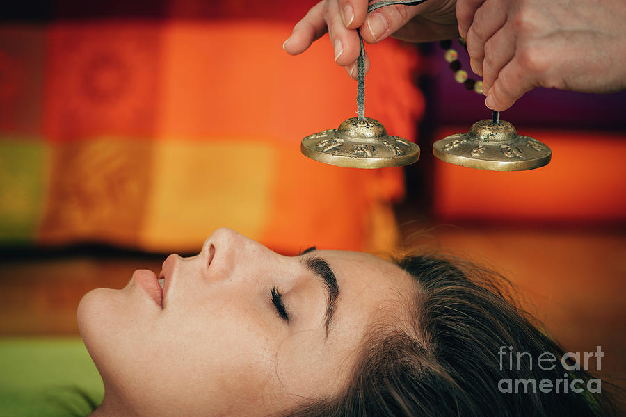 Tibetan Bells Sound Therapy Photograph by Microgen Images/science Photo Library