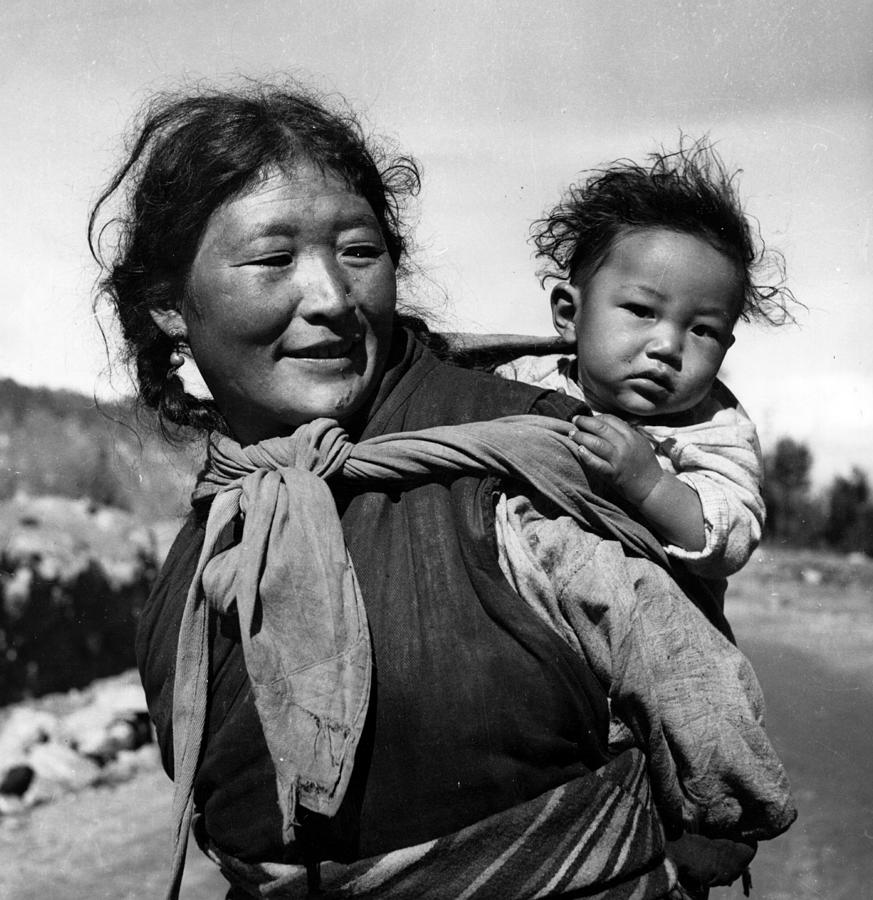 Tibetan Family Photograph by Bert Hardy