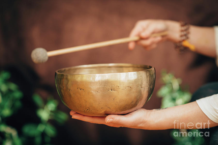 Music Photograph - Tibetan Singing Bowl by Microgen Images/science Photo Library