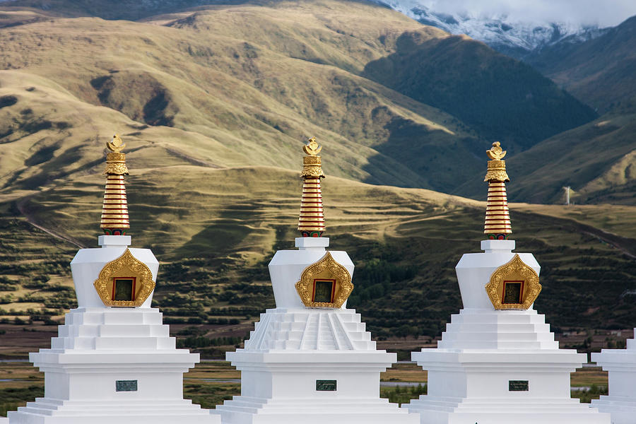 Tibetan Stupas Photograph by @ Didier Marti