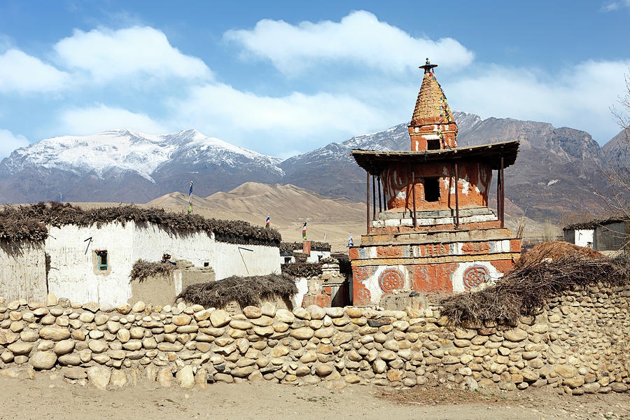 Tibetan Village In Himalayan Mountains Photograph by Hadynyah
