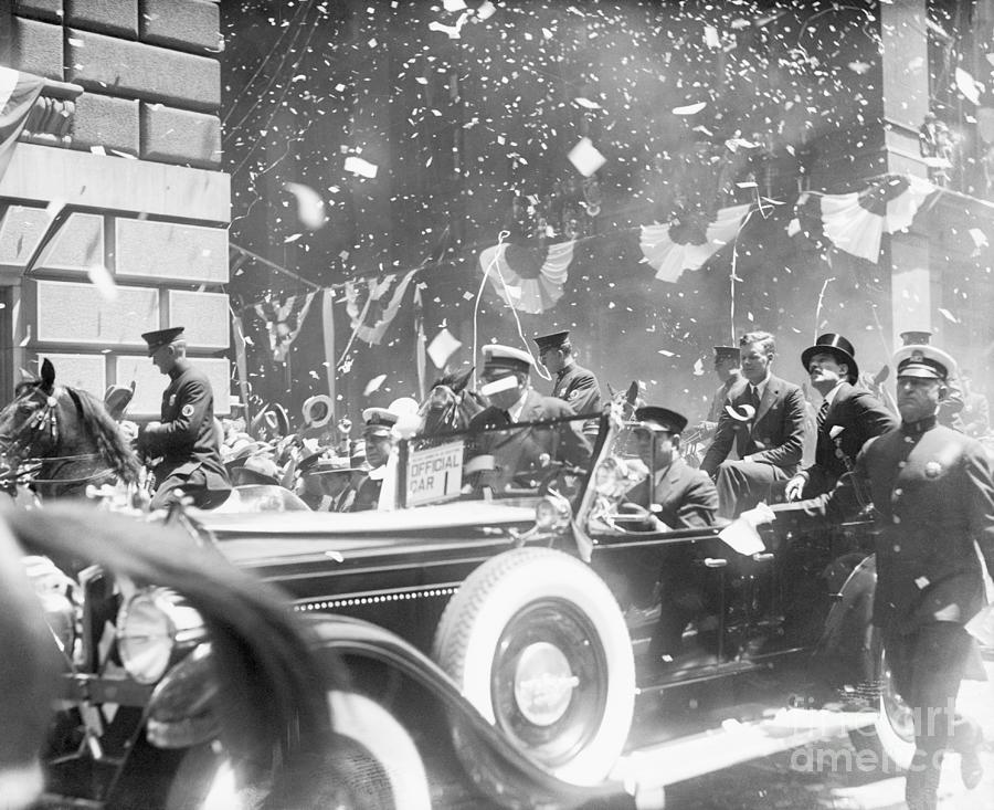 Ticker Tape Parade For Charles Lindberg Photograph by Bettmann