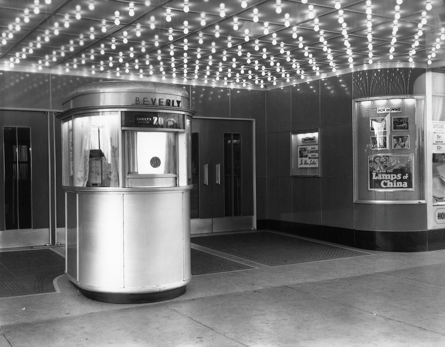 Ticket Booth At Beverly Theater Photograph by Chicago History Museum