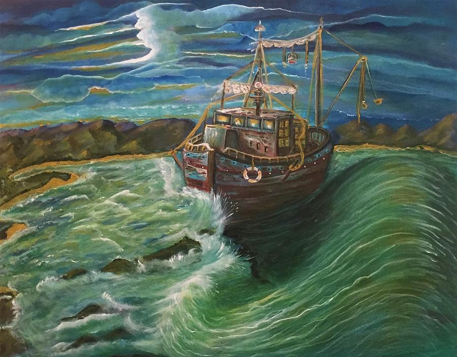 Sea Painting - Tidal wave by Cozma Mihaela