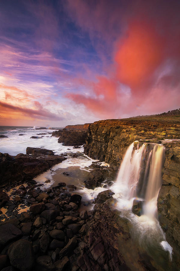California Photograph - Tide Fall, Northern California Coast by Vincent James