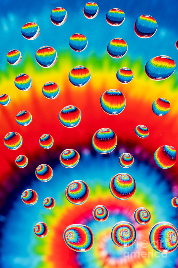 Tie Dyed Drops Photograph by Anthony Sacco