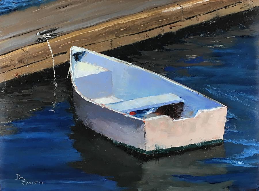 Boat Painting - Tied Up by Daniel Smith