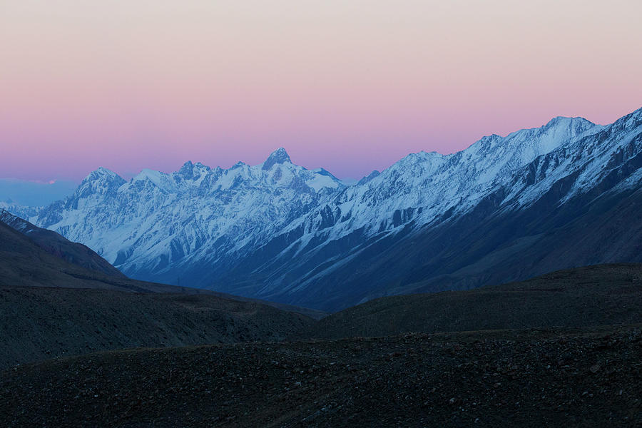 Tien Shan Mountains At Dusk Photograph by Sebastian Kennerknecht