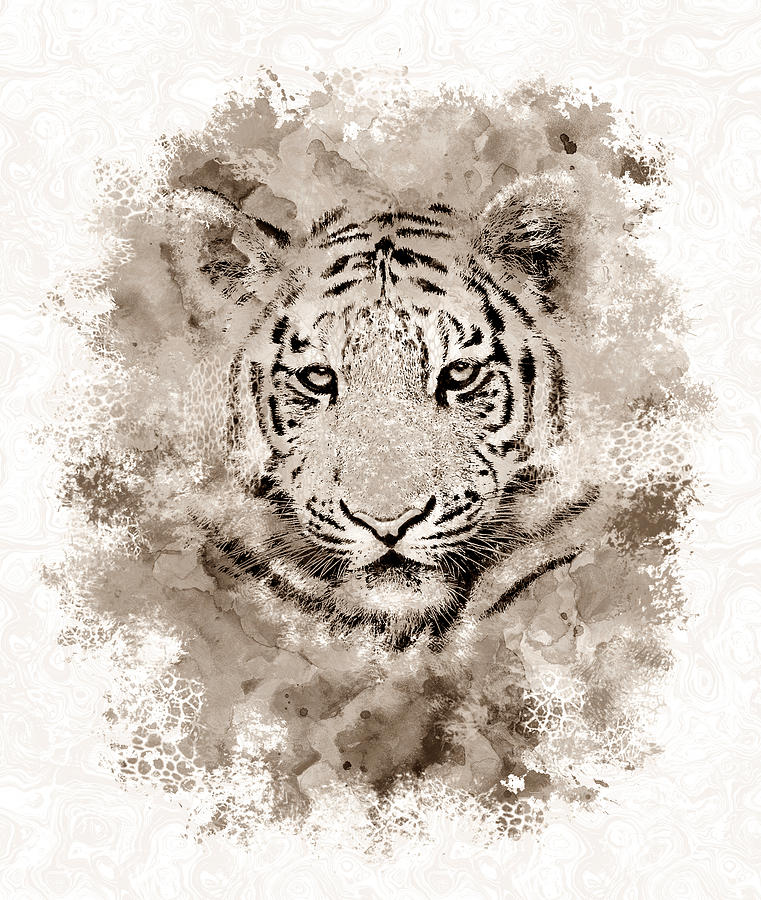 Tiger 4 Digital Art by Lucie Dumas