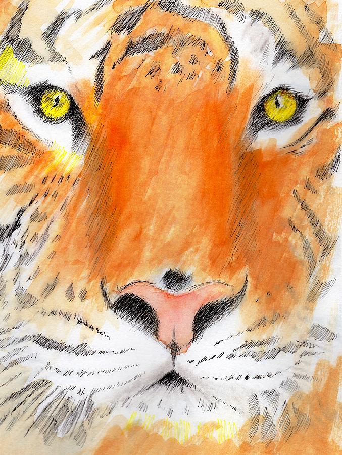 Tiger Painting by Al Intindola
