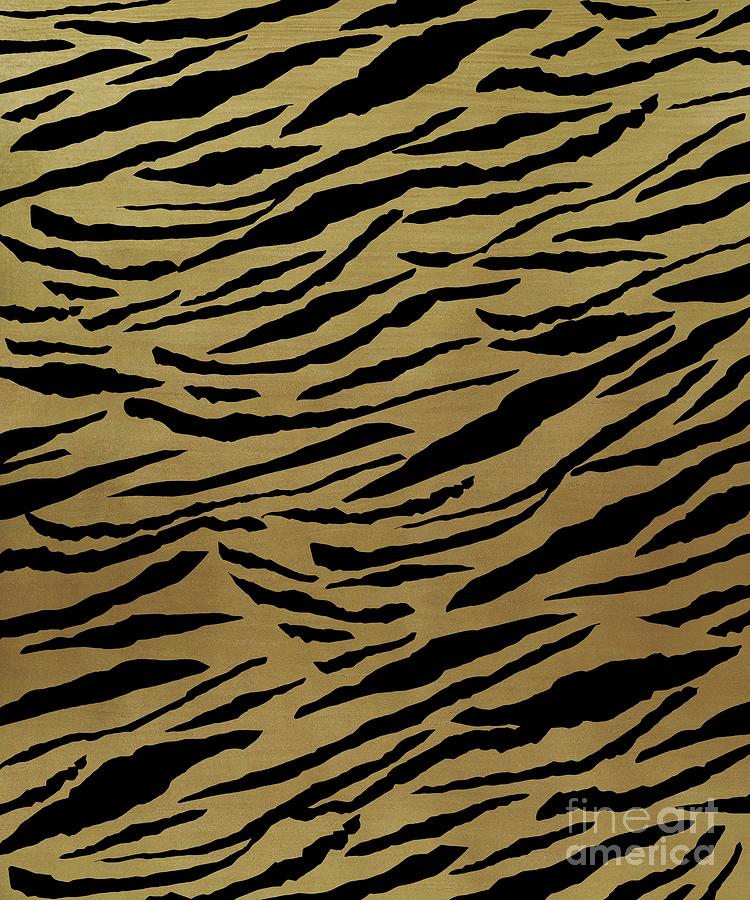 Abstract Digital Art - Tiger Animal Print Glam #1 #pattern #decor #art by Anitas and Bellas Art