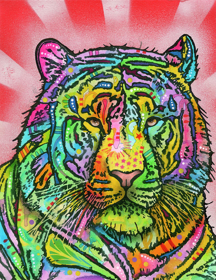 Animal Mixed Media - Tiger by Dean Russo- Exclusive
