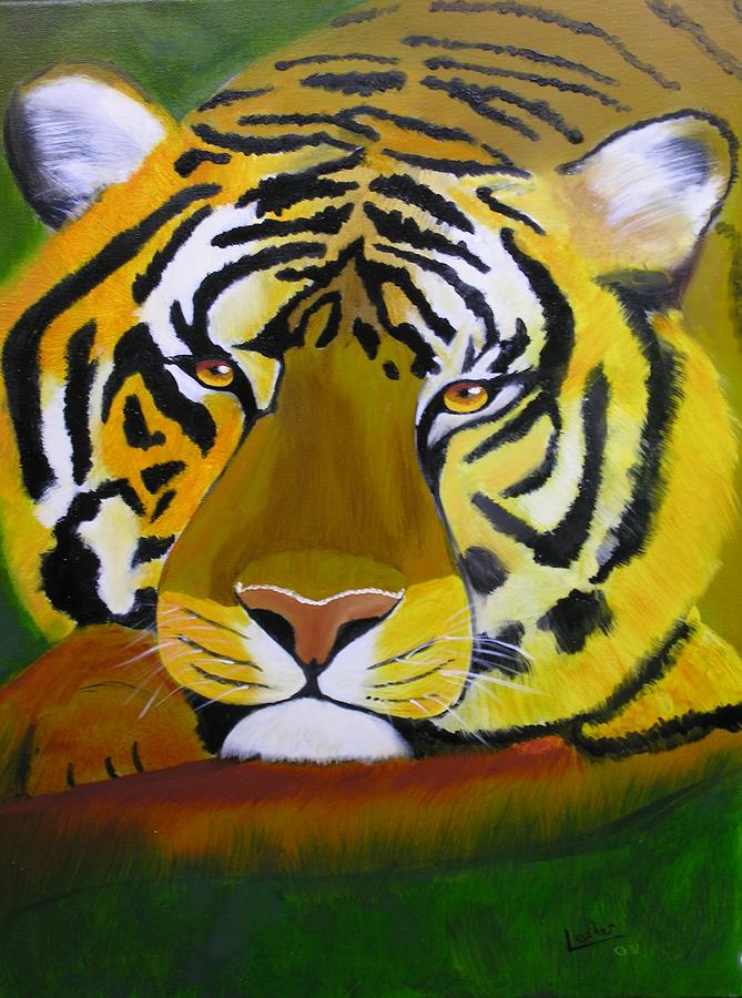 Tiger Painting by Jim Lesher
