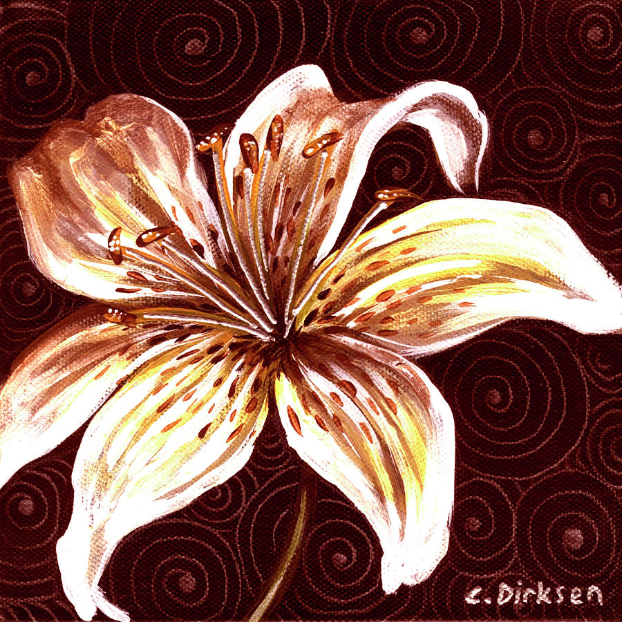 Flower Painting - Tiger Lily 2 by Cherie Roe Dirksen