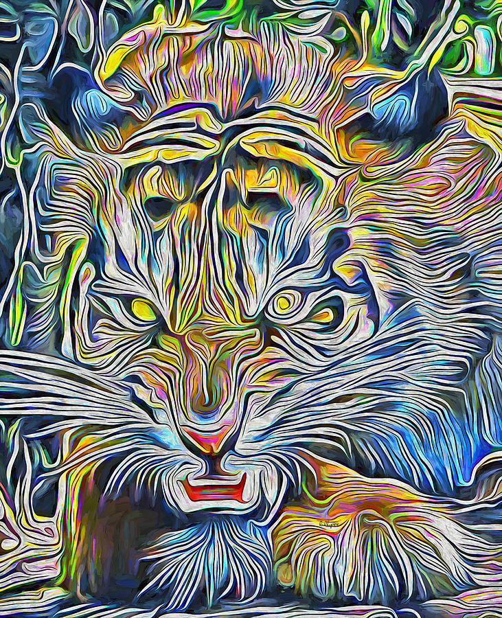 Tiger portrait Painting by Nenad Vasic