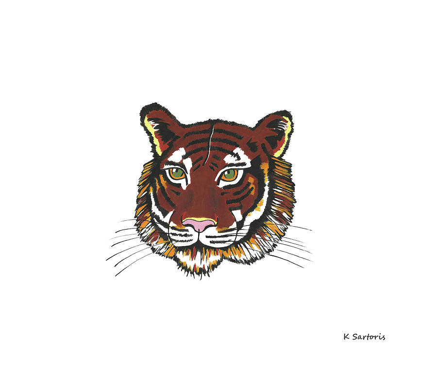 Tiger Mixed Media - Tiger Portrait by Sartoris Art
