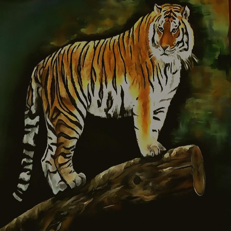 Tiger  Painting by Taiche Acrylic Art
