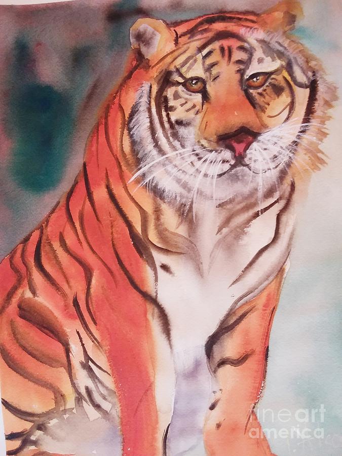 Tiger Painting by Therese Alcorn
