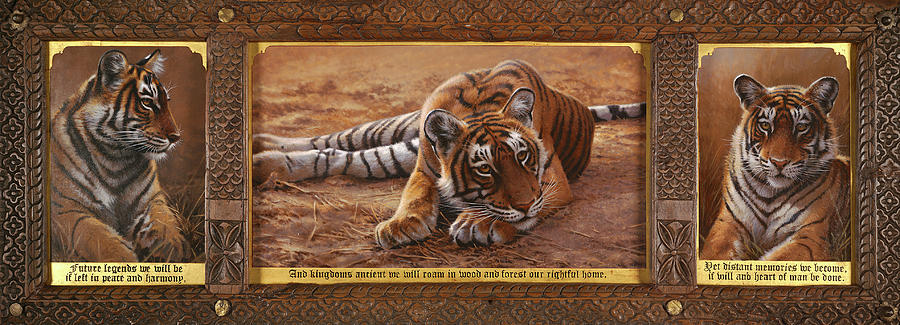 Typography Digital Art - Tigers Lament Try by Michael Jackson