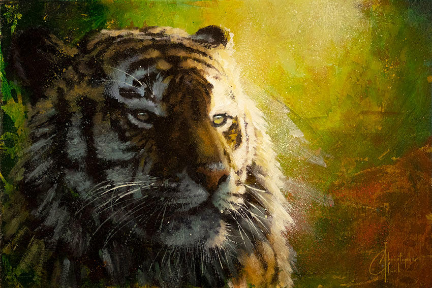 Tiger's Light Painting by Christopher Clark - Fine Art America